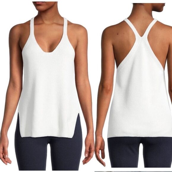 ✨NWT Helmut Lang Ribbed Sweater Tank Top Racer Back - Picture 1 of 4